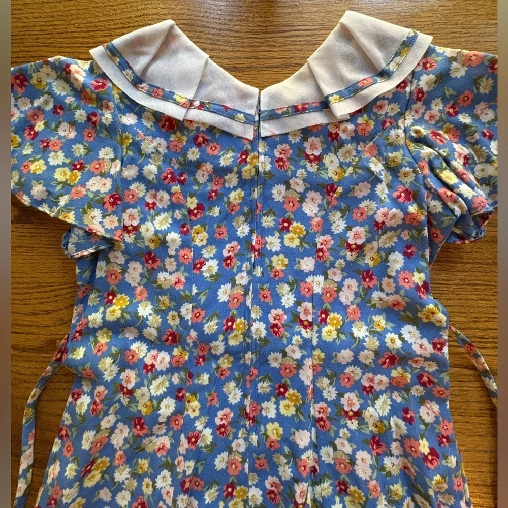 Vintage Ruth of Carolina floral girls dress- size 7